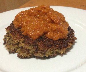 Quinoa and Mushroom Patties with Smokey Pineapple Salsa